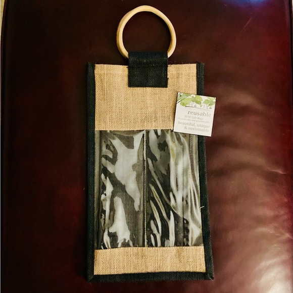 Jute wine traveler gift bag - Picture 2 of 4